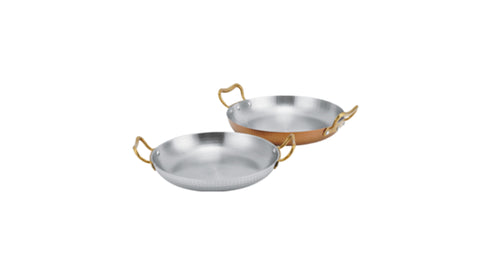 HAMMER TEXTURE BUFFET POT W/ ROUND HANDLES- COLOUR: STAINLESS STEEL